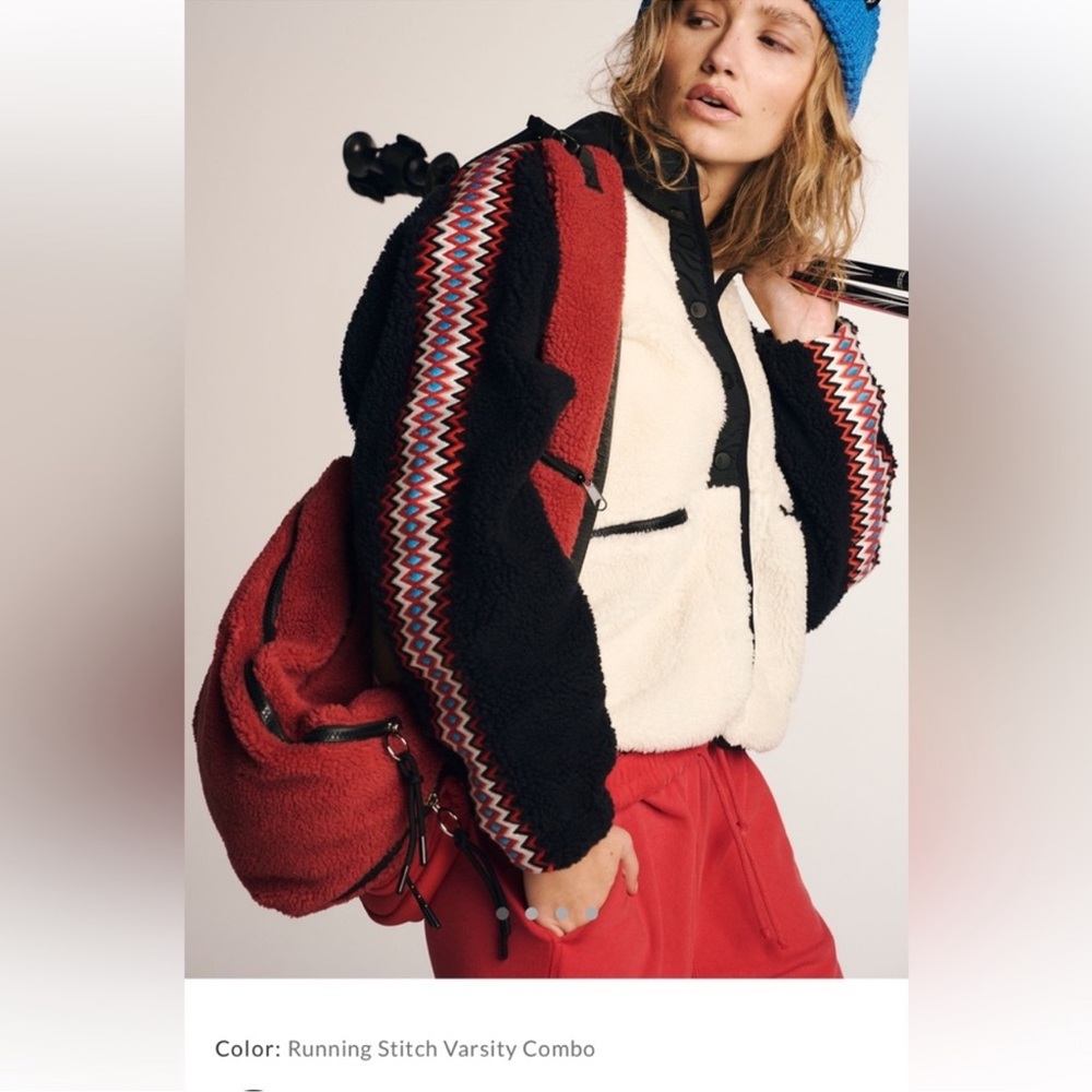 NWOT Free People Hit the Slopes Women's Multicolor Jacket